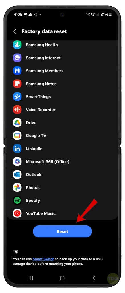 Samsung Galaxy Z Flip 4 Factory Reset Guide 5