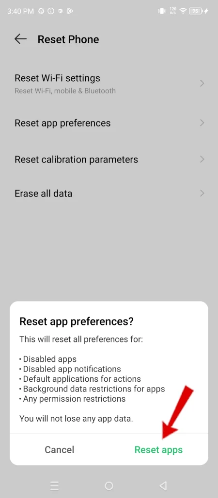Reset App Preferences Infinix Note 30 5g