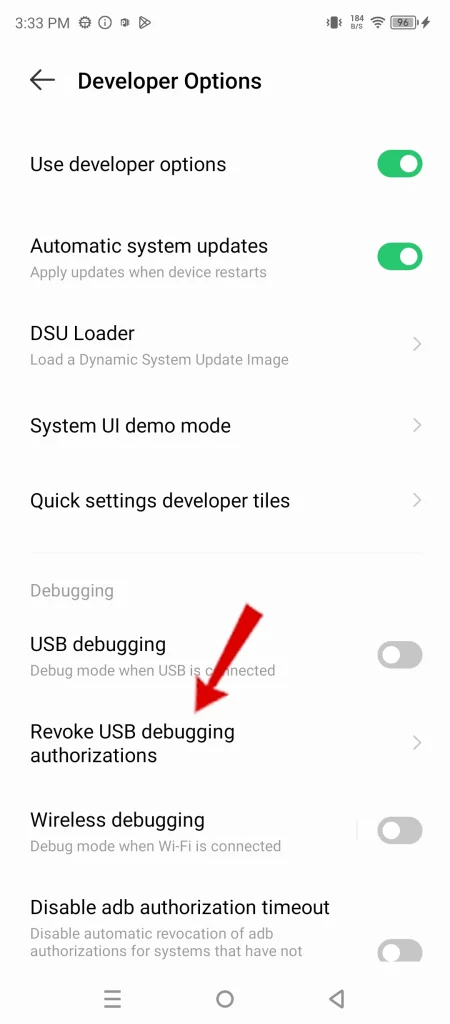 infinix note 30 5g revoke USB debugging authorizations 1