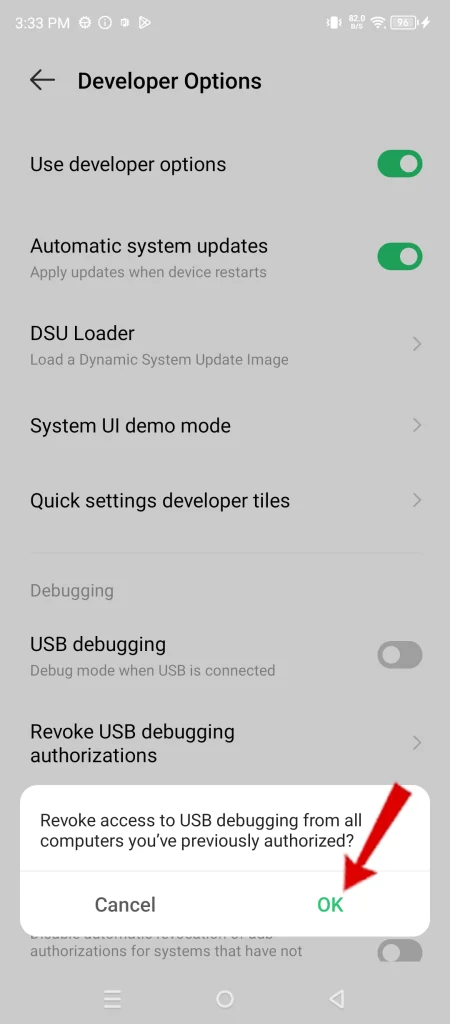 infinix note 30 5g revoke USB debugging authorizations 2